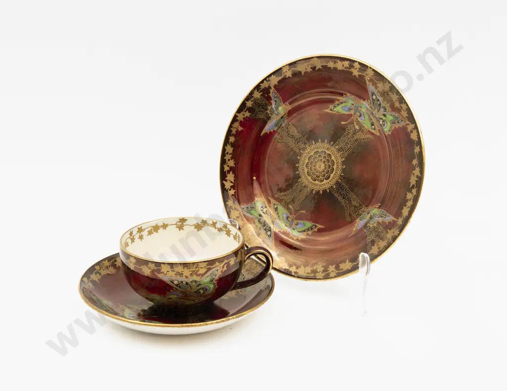 Devon Sylvan Lustrine Cup Saucer & Plate Image 1++