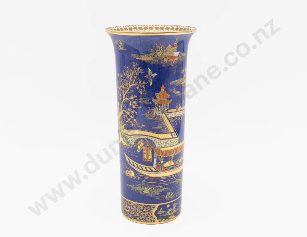 Carlton Ware Pagoda Pattern Lustre Vase 26cm H Image 1++