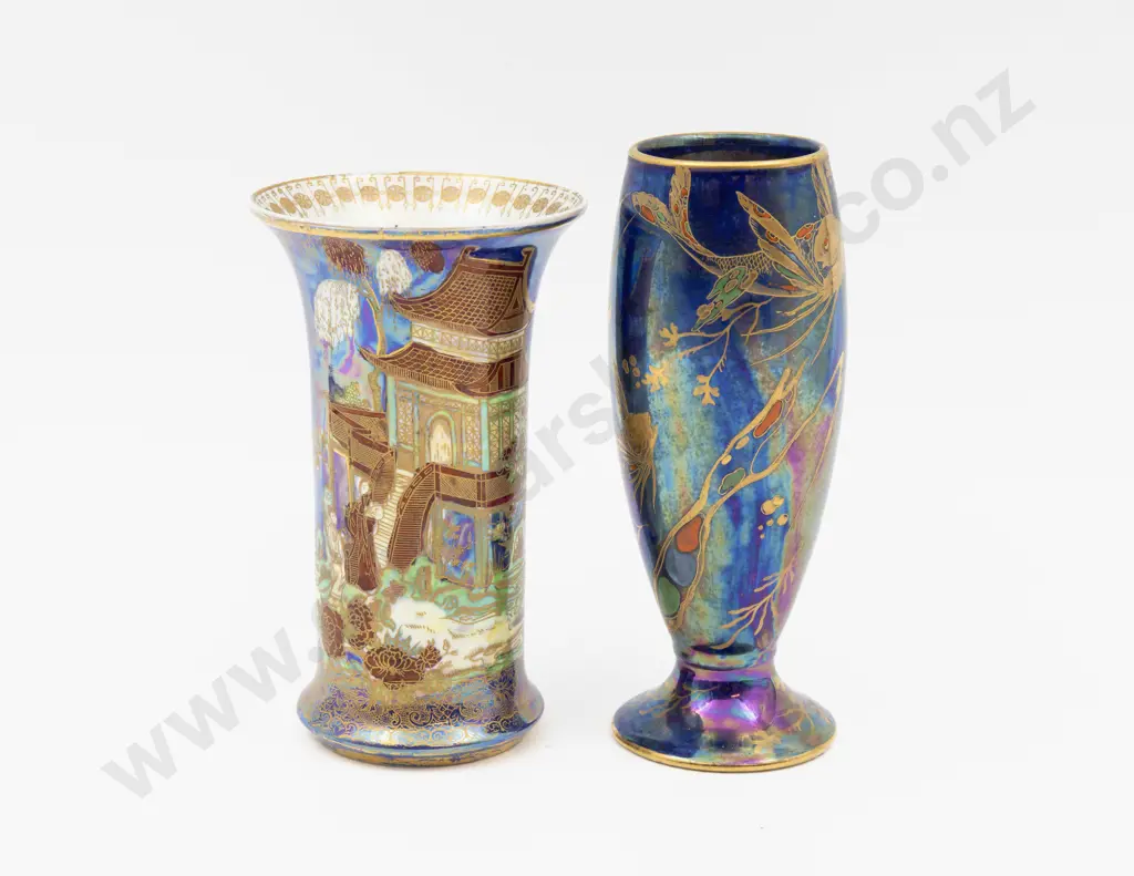Regal Ware Lustre Vase & Carlton Ware Pagoda Vase Tallest 16.5cm H Image 1++