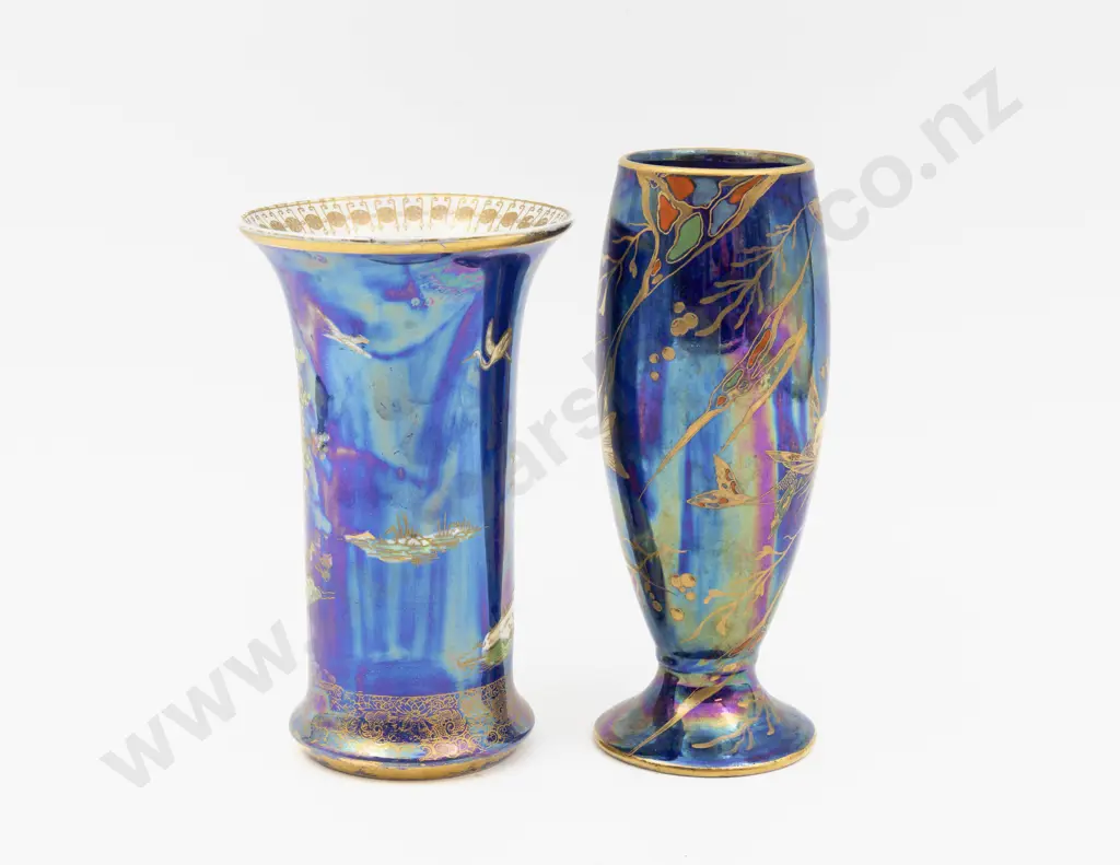 Regal Ware Lustre Vase & Carlton Ware Pagoda Vase Tallest 16.5cm H Image 1++