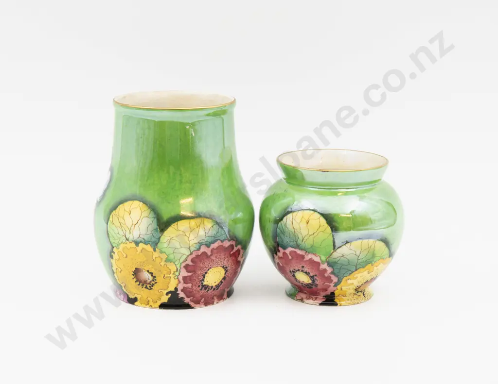 Two Matching Carlton Ware Lustre Vases Tallest 11.5cm H Image 1++