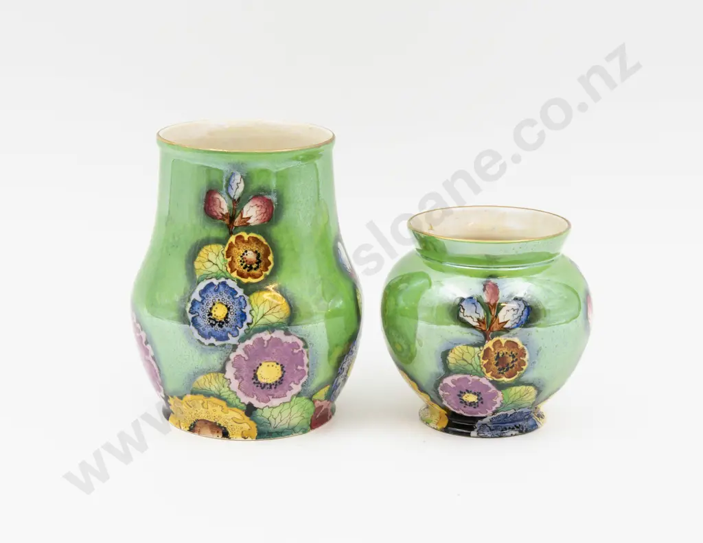 Two Matching Carlton Ware Lustre Vases Tallest 11.5cm H Image 1++