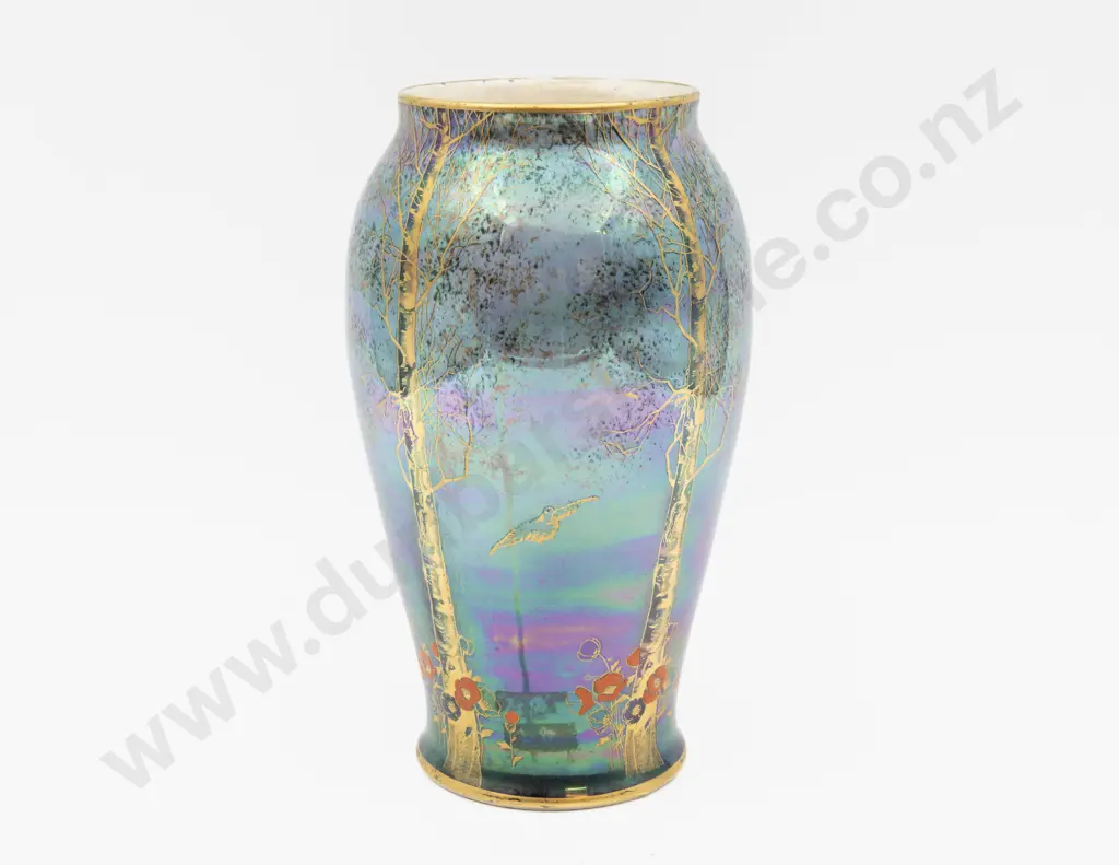 Crown Devon Lustre Birch Pattern Vase 22.5cm H Image 1++