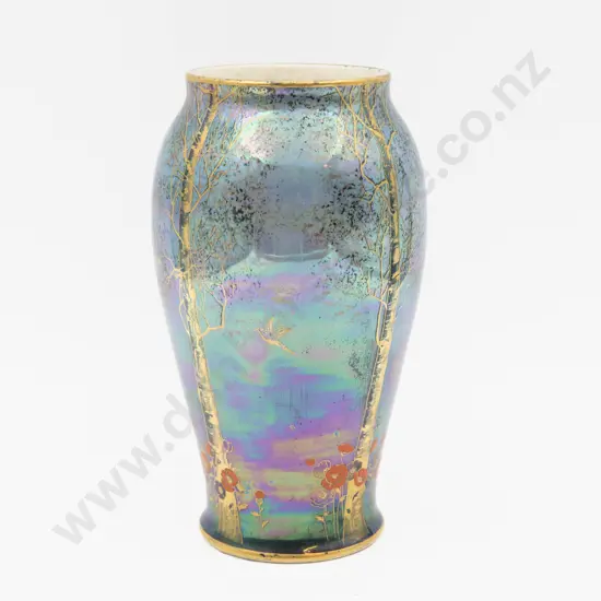 Crown Devon Lustre Birch Pattern Vase 22.5cm H