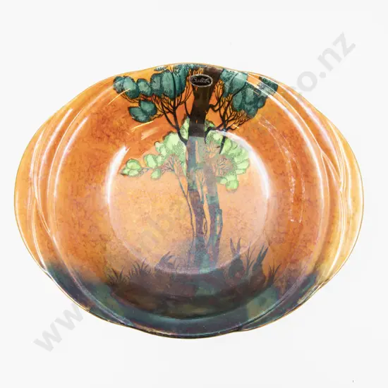 Carlton Ware Rabbits at Dusk Bowl 27cm L