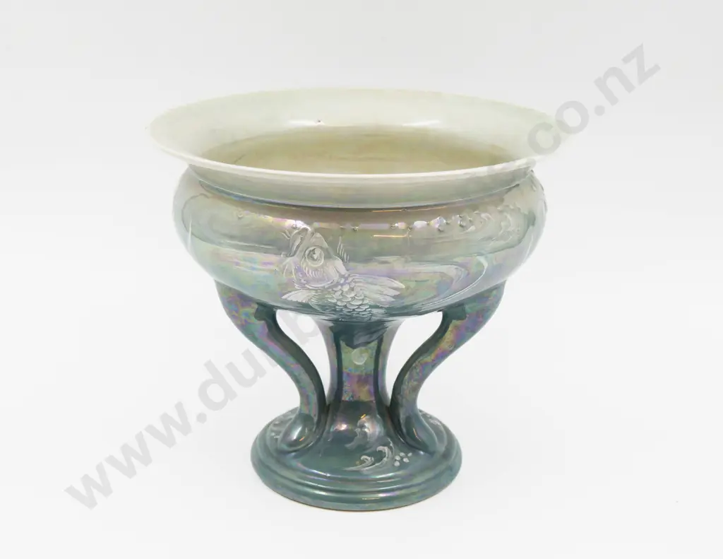 Shelley Lustre Hand Painted Comport Signed Walter Slater 18.5cm Dia Image 1++
