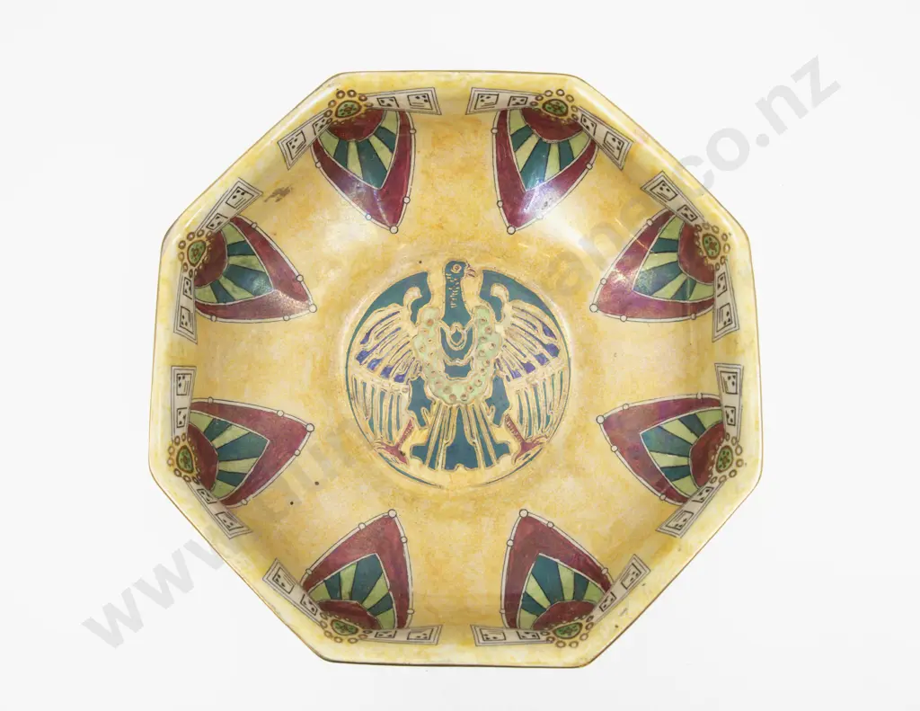Grimwades Byzanta Ware Octagonal Lustre Bowl & Vase 24cm W Image 1++