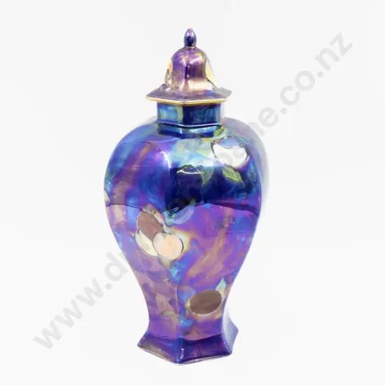 Carlton Ware Orchard Pattern Lustre Octagonal Lidded Urn 35.5cm H