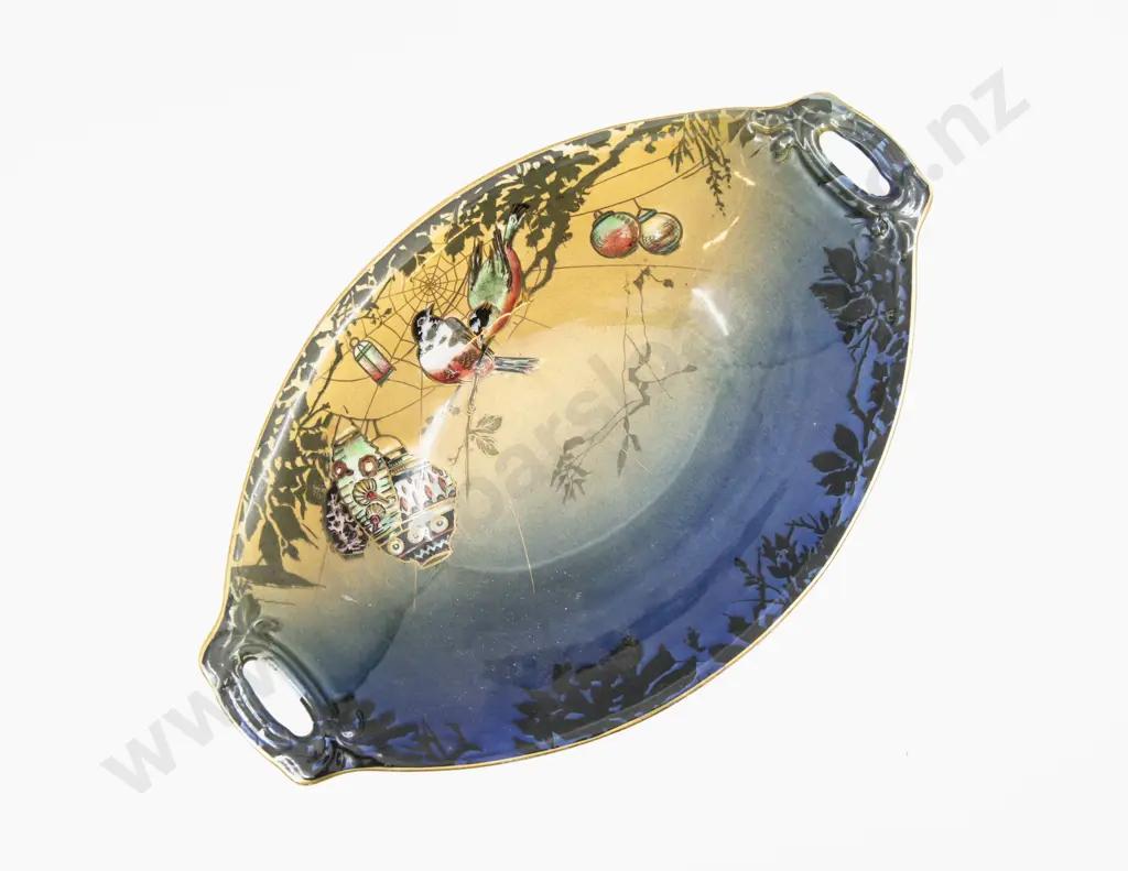 Grimwades Birds & Lanterns Decorated Two Handled Bowl 33cm L Image 1++