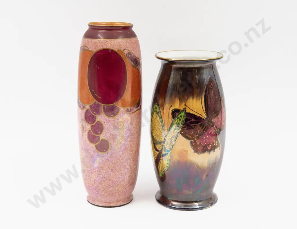Royal Staffordshire Pottery Lustre Vase & Crown Ducal Lustre Vase Tallest 24cm H Image 1++