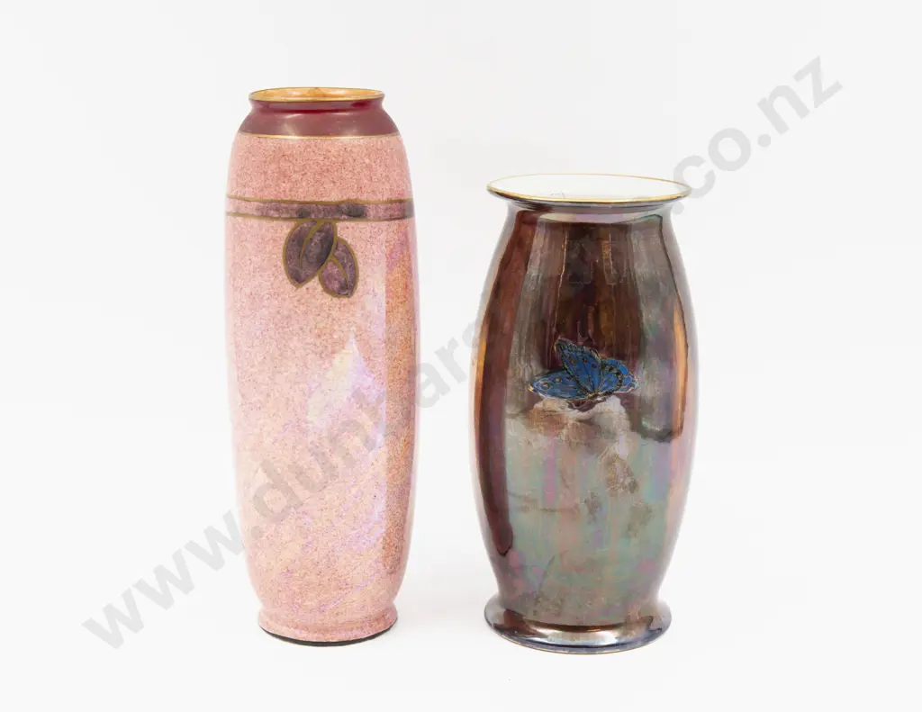 Royal Staffordshire Pottery Lustre Vase & Crown Ducal Lustre Vase Tallest 24cm H Image 1++