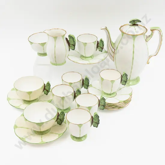Aynsley Butterfly Handle Coffee Set