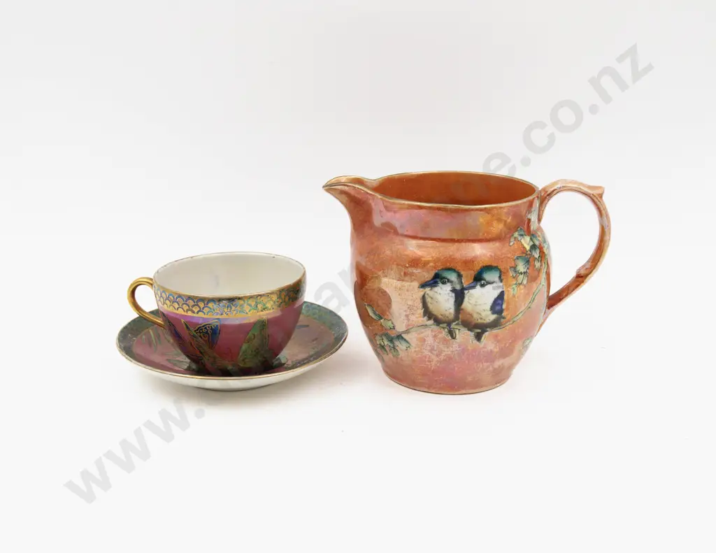 Grimwades Lustre Hand Coloured Kookaburra Decorated Jug 11cm H Image 1++