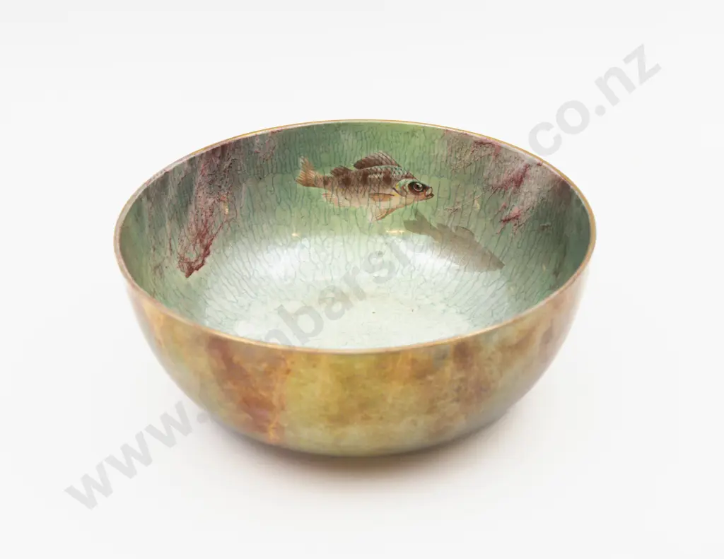 Wilkinsons Oriflamme Lustre Bowl Decorated with Fish 19.5cm Dia Image 1++
