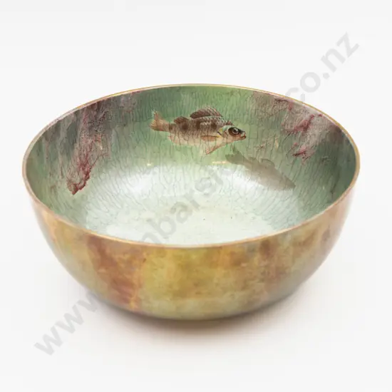 Wilkinsons Oriflamme Lustre Bowl Decorated with Fish 19.5cm Dia