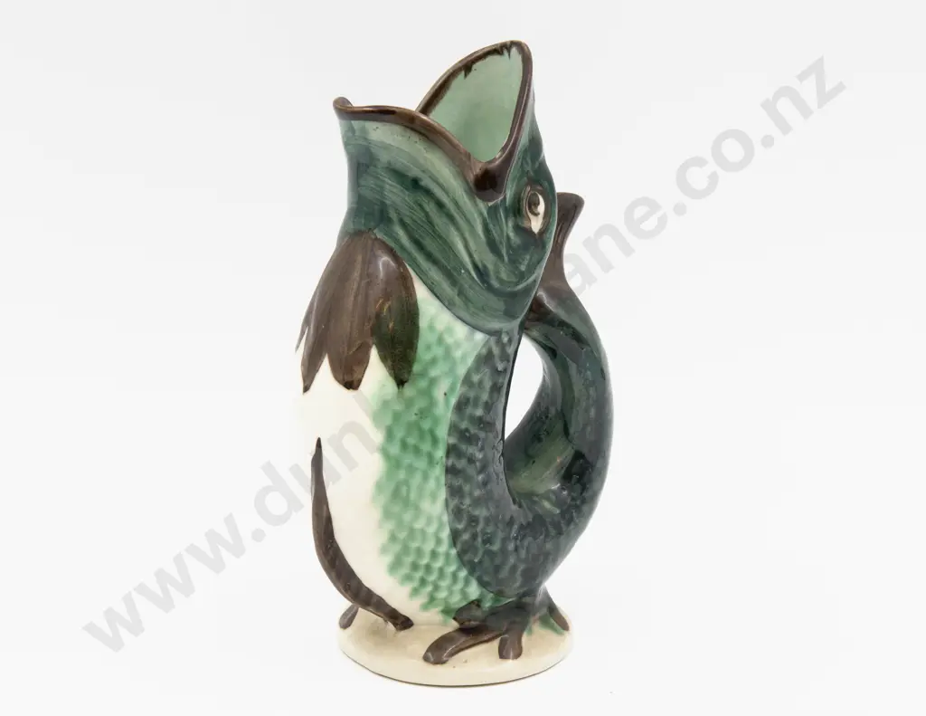 Jersey Pottery Fish Form Hand Painted Jug 21.5cm H Image 1++