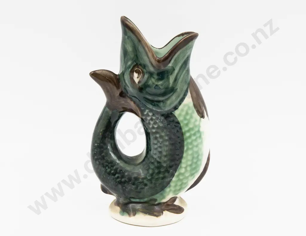 Jersey Pottery Fish Form Hand Painted Jug 21.5cm H Image 1++