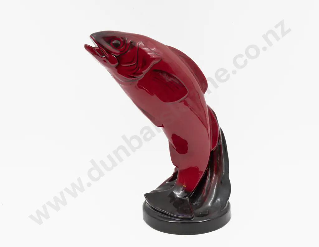 Large Royal Doulton Flambe Salmon Figure 31cm H Image 1++