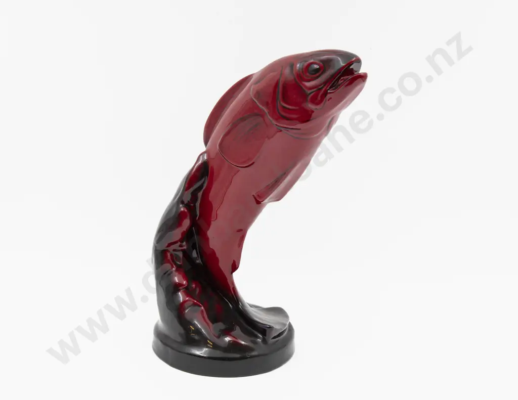 Large Royal Doulton Flambe Salmon Figure 31cm H Image 1++