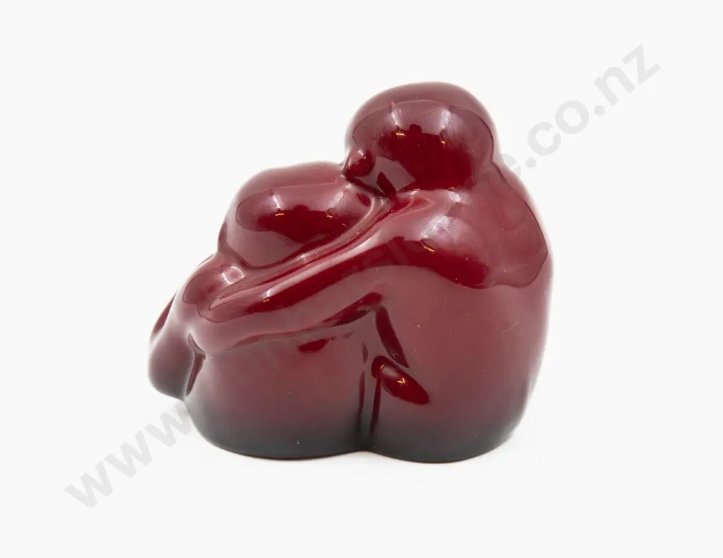 Small Royal Doulton Flambe Primate Figure Group Image 1++