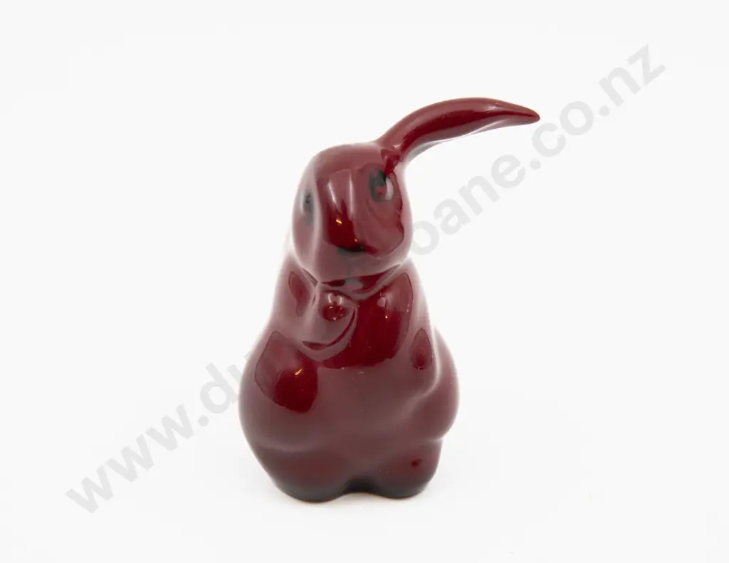 Small Royal Doulton Flambe Pensive Rabbit Figure 7cm H Image 1++
