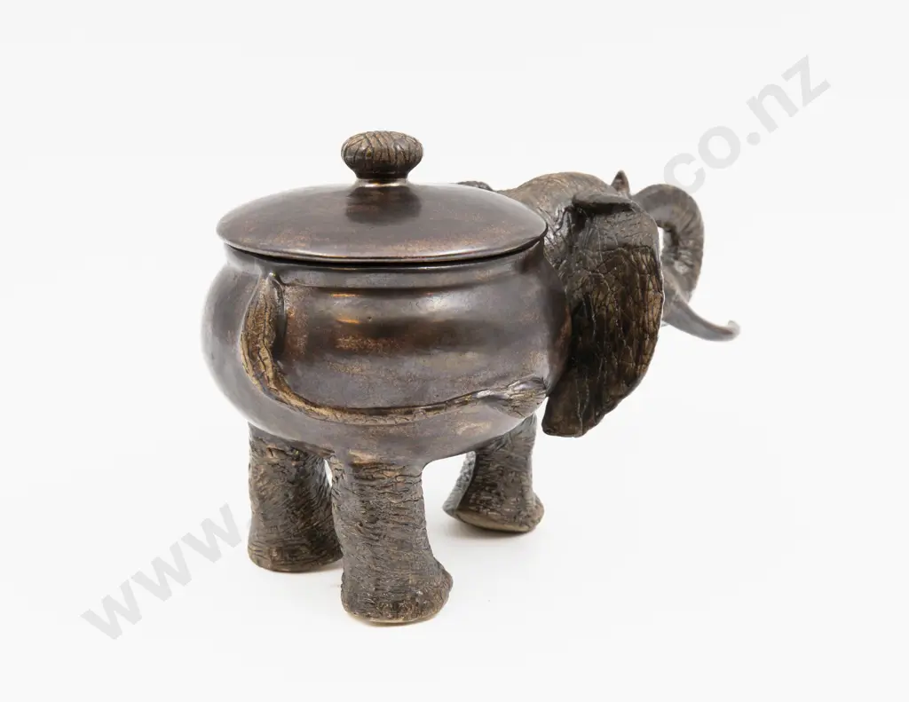 The Mudhutterz Studio Opunaki Elephant Form Lolly Jar 25.5cm L Image 1++