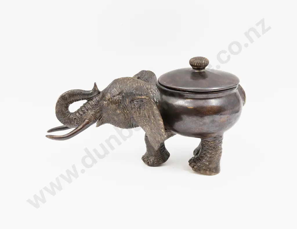 The Mudhutterz Studio Opunaki Elephant Form Lolly Jar 25.5cm L Image 1++