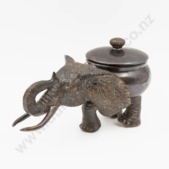 The Mudhutterz Studio Opunaki Elephant Form Lolly Jar 25.5cm L