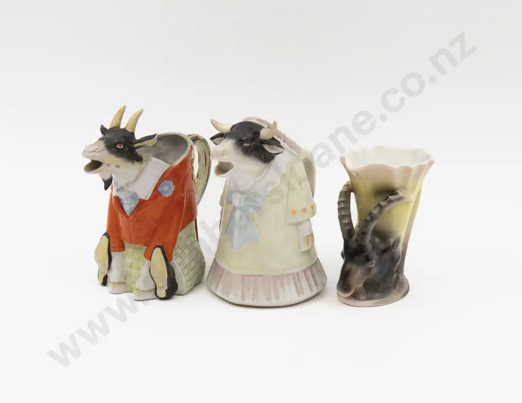 Three Royal Bayreuth Animal Form Jugs Image 1++