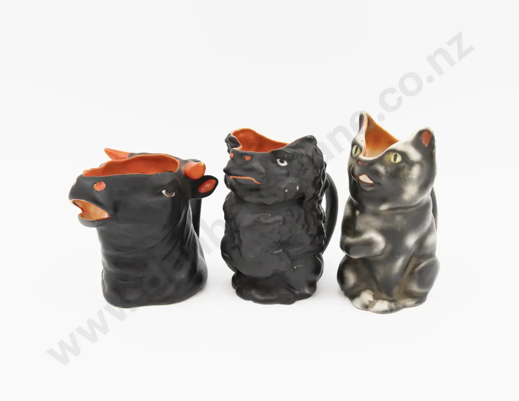 Three Royal Bayreuth Animal Form Jugs Image 1++