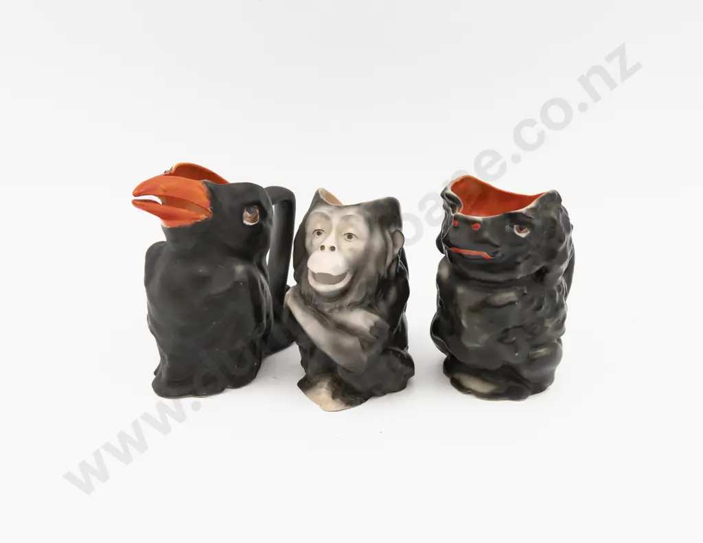Three Royal Bayreuth Animal Form Jugs Image 1++