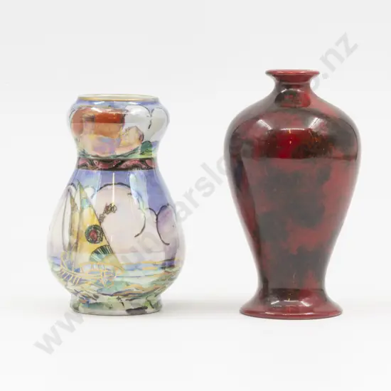 Grimwades Byzanta Ware Miniature Lustre Vase & Crown Ducal Spectria Flambé Vase