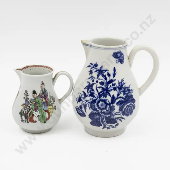 Two C1780 First Period Worcester Sparrow Beak Jugs