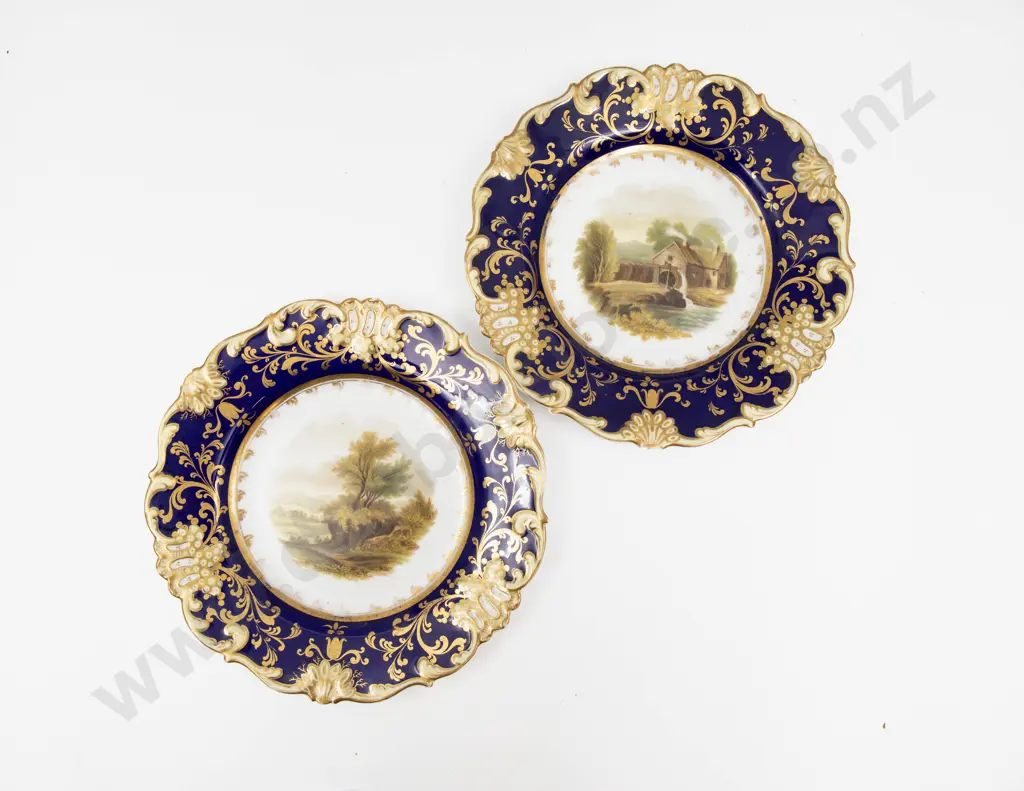 Pair Probable Hicks & Meigh Dessert Plates Image 1++