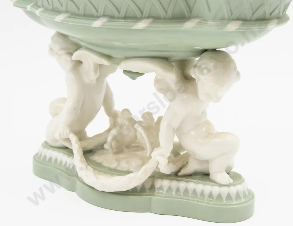 Minton Table Centre Piece with Twin Putti and Doves in the style of George Jones No1180 Image 1++