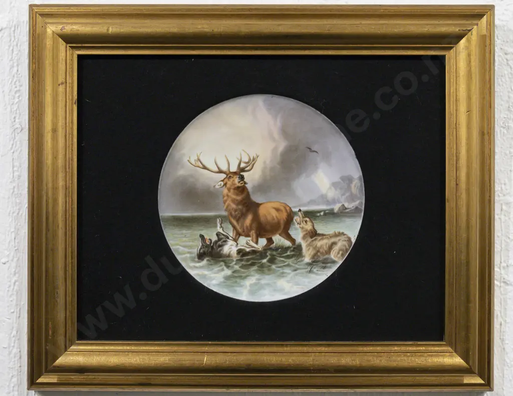 Royal Worcester Artist R F Perling Hand Painted Framed Plaque Image 1++