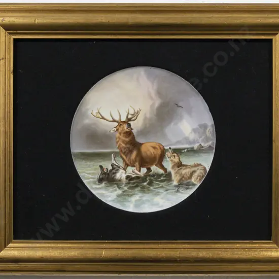 Royal Worcester Artist R F Perling Hand Painted Framed Plaque