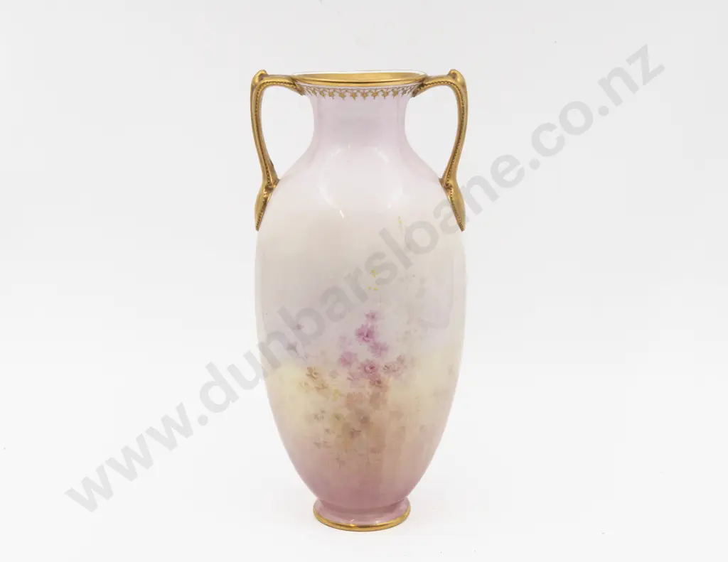 Early/Mid C20th Royal Doulton Two Handled Vase Hand Painted with Figure Signed Arthur Leslie 29cm H Image 1++