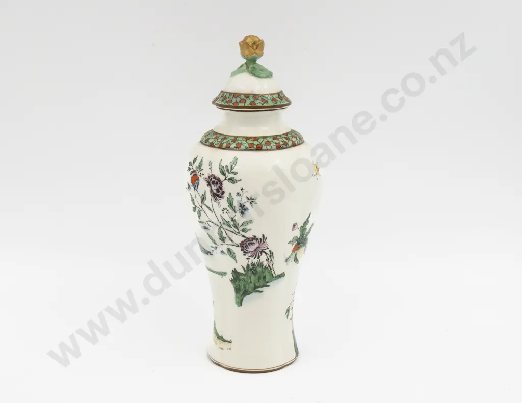 C1912 Royal Worcester Enamel Painted Oriental Pattern Vase Image 1++