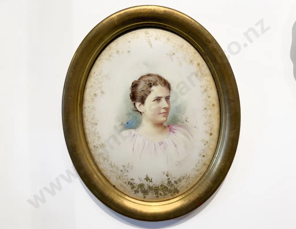 Framed Royal Doulton Hand Painted Portrait Plaque Signed G White 23.5cm L Image 1++