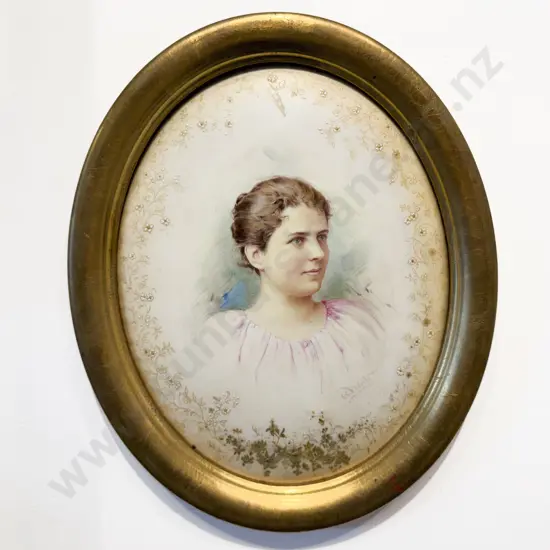 Framed Royal Doulton Hand Painted Portrait Plaque Signed G White 23.5cm L