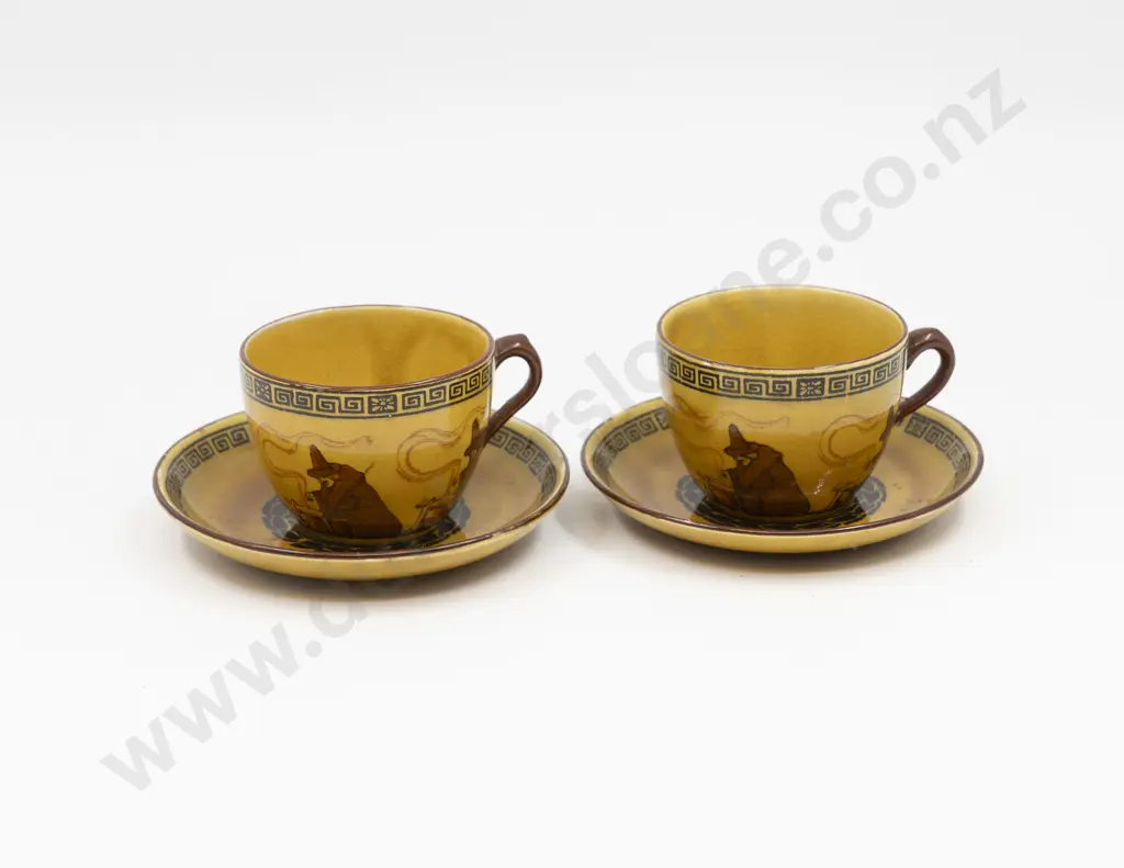 Two RD Ivory Ware Teacup & Saucers Image 1++