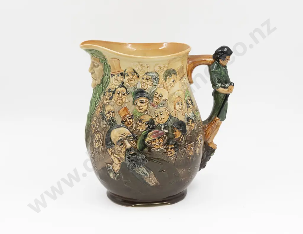 RD Noke Dickens Jug Shallow Relief 26cm H Image 1++