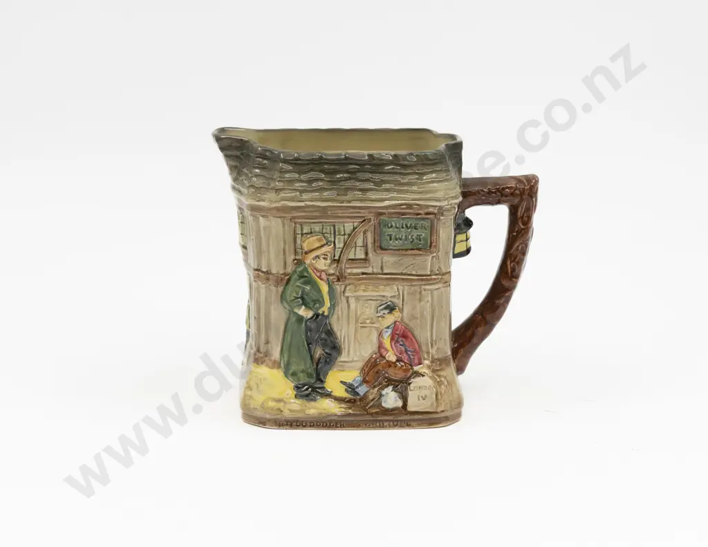 RD Dickens Shallow Relief "Oliver Twist" Jug 15cm H Image 1++