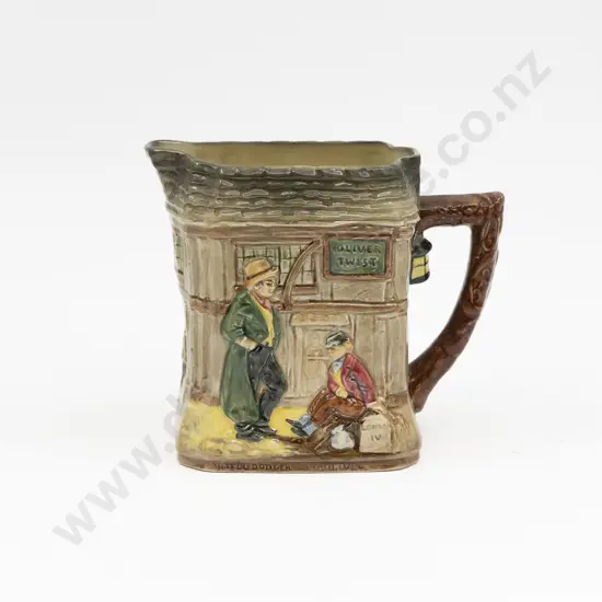 RD Dickens Shallow Relief "Oliver Twist" Jug 15cm H