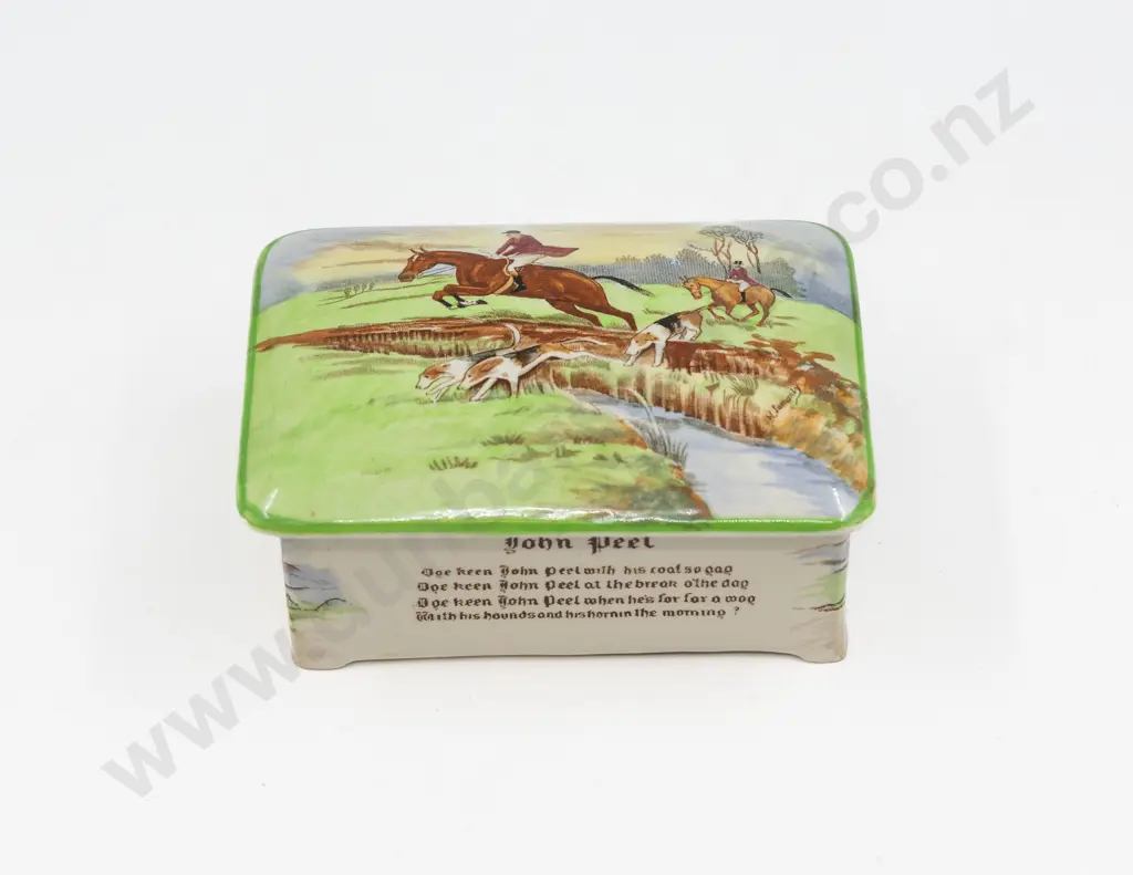 Crown Devon Musical John Peel The Hunt Cigarette Box Image 1++