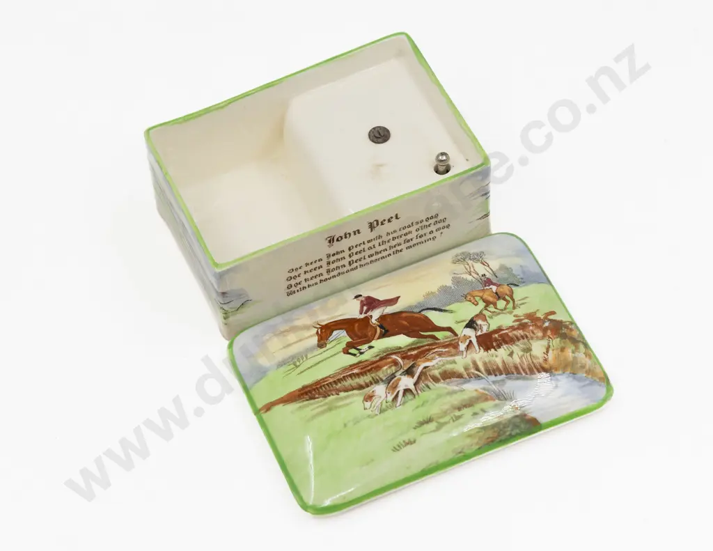 Crown Devon Musical John Peel The Hunt Cigarette Box Image 1++