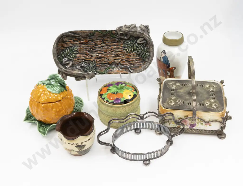 Assorted Porcelain & Pottery with Carlton Ware Sardine Dish - Preserve Pots Image 1++