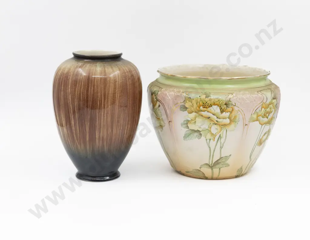 Late Victorian Fancy Jardiniere with Beswick Vase Image 1++