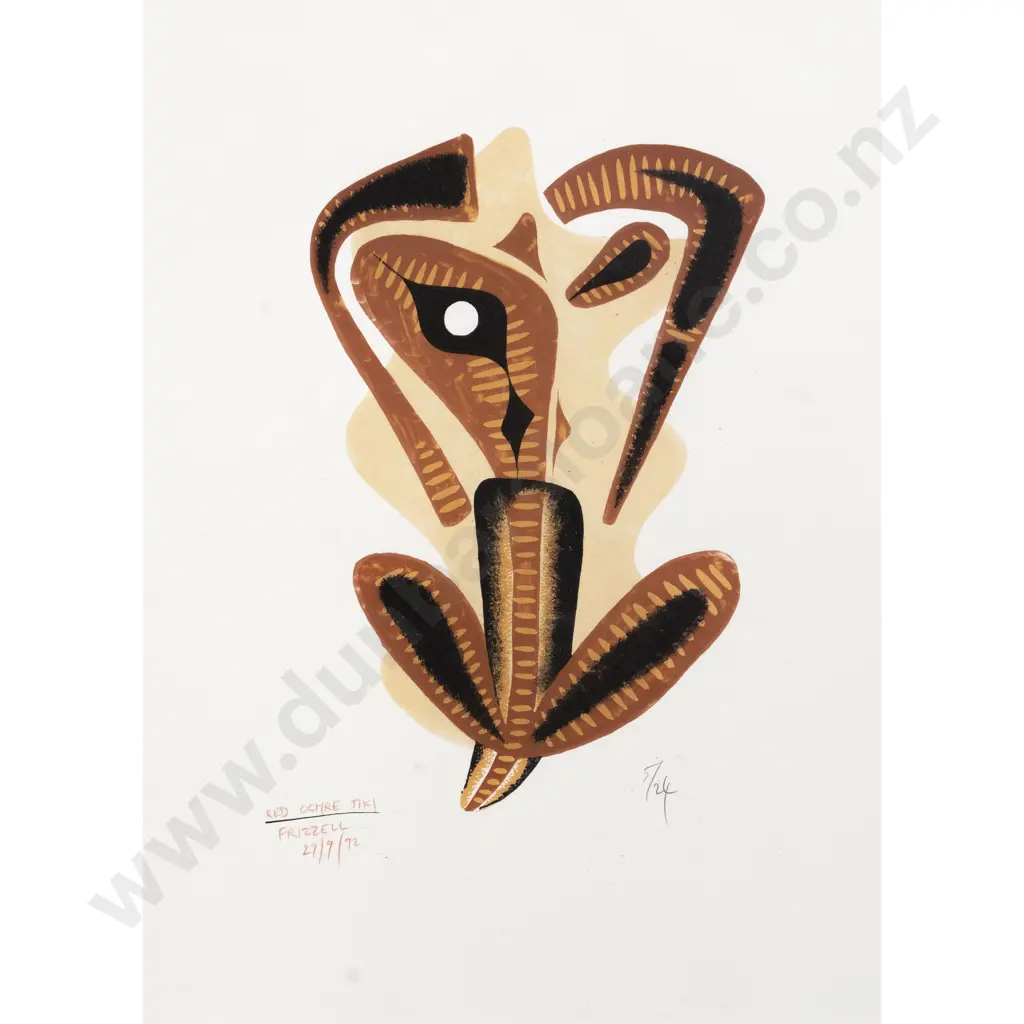 Dick Frizzell - Red Ochre Tiki Image 1++